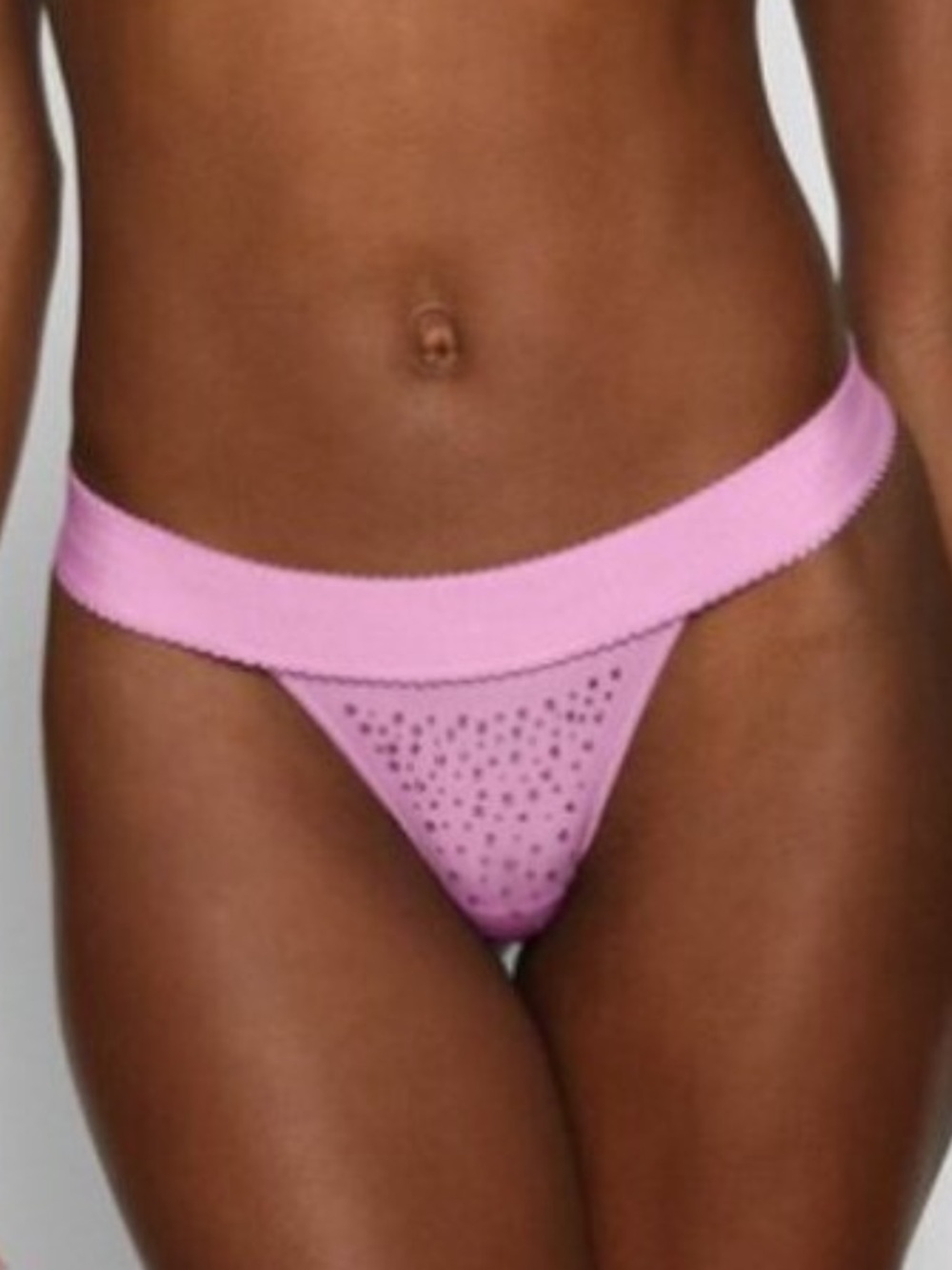 Jelly sheer Skims Pink Rhinestone Thong